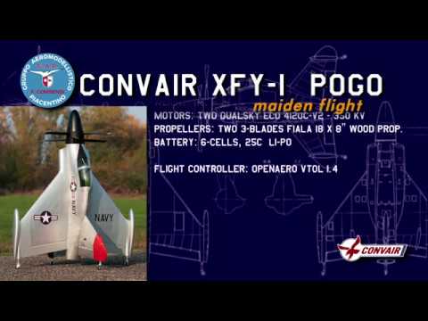 Convair XFY-1 Pogo - VTOL RC model maiden flight