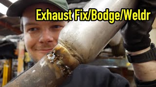 Welding for the first time - Audi A6 Exhaust Repair
