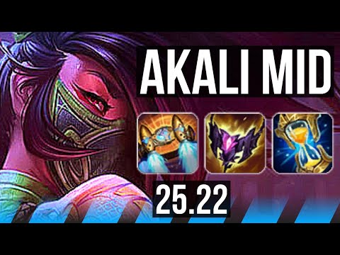 AKALI vs IRELIA (MID) | 7 solo kills, Legendary | KR Master | 25.22