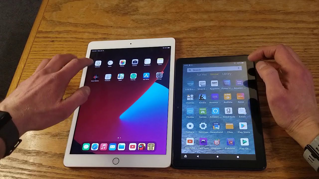 Ipad 8 vs Amazon fire HD8 plus speed test what three times the price gets you