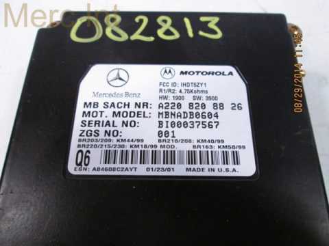 2001 Mercedes S500 Communication Module A2208208826 - mbiparts.com Used OEM Mercedes Parts - ... OEM