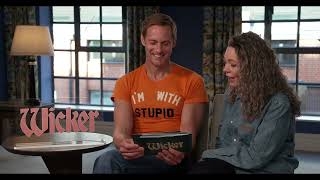 Olivia Colman and Alexander Skarsgård play 'Guess my film'.