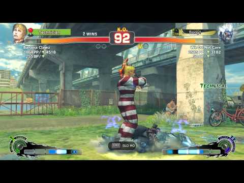 SF4AE Ver. 2012 Banana Clawz (Cody) vs We Do Not Care (Oni)