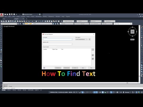 Find text in AutoCAD || Search text in AutoCAD