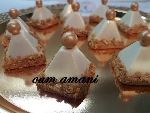 مطبخ ام اماني  جديد الحلويات الجزائرية حلوى الاهرامات الذهبية بحشوة جديدة حصريا من مطبخي