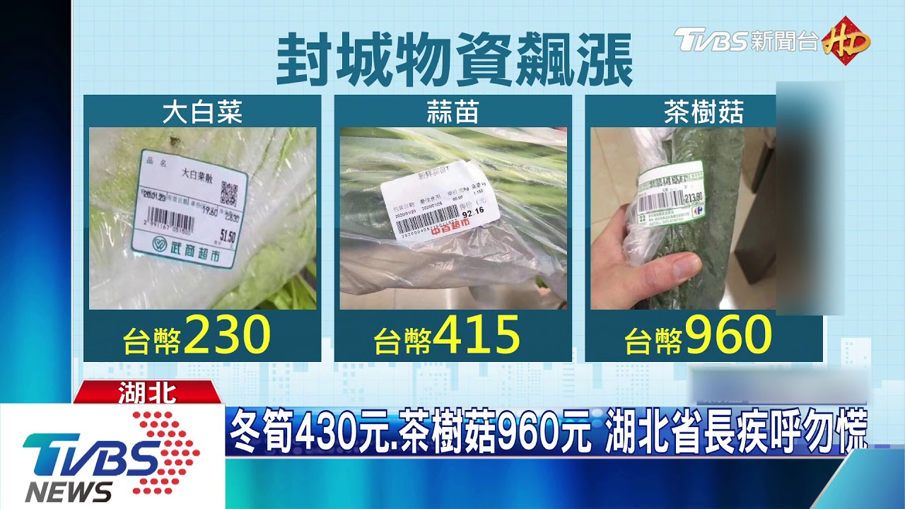 封城Day2大搶物資 武漢超市大白菜飆7倍