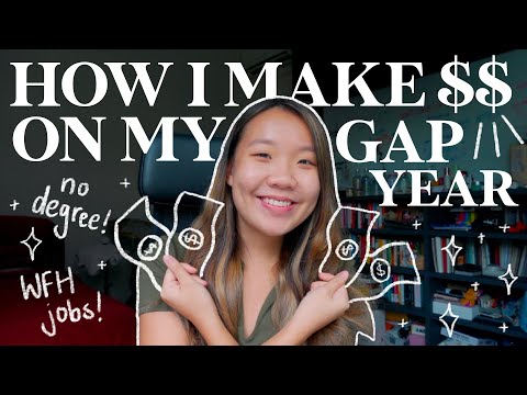 how I MAKE $$ on my GAP YEAR | wfh-friendly jobs! ✵ ⋆   * .
