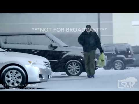 12-23-2017 Omaha, Nebraska - Snowy Holiday Travel and Shopping