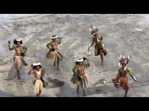 Melanesian dancers in Alotau, Papua New Guinea