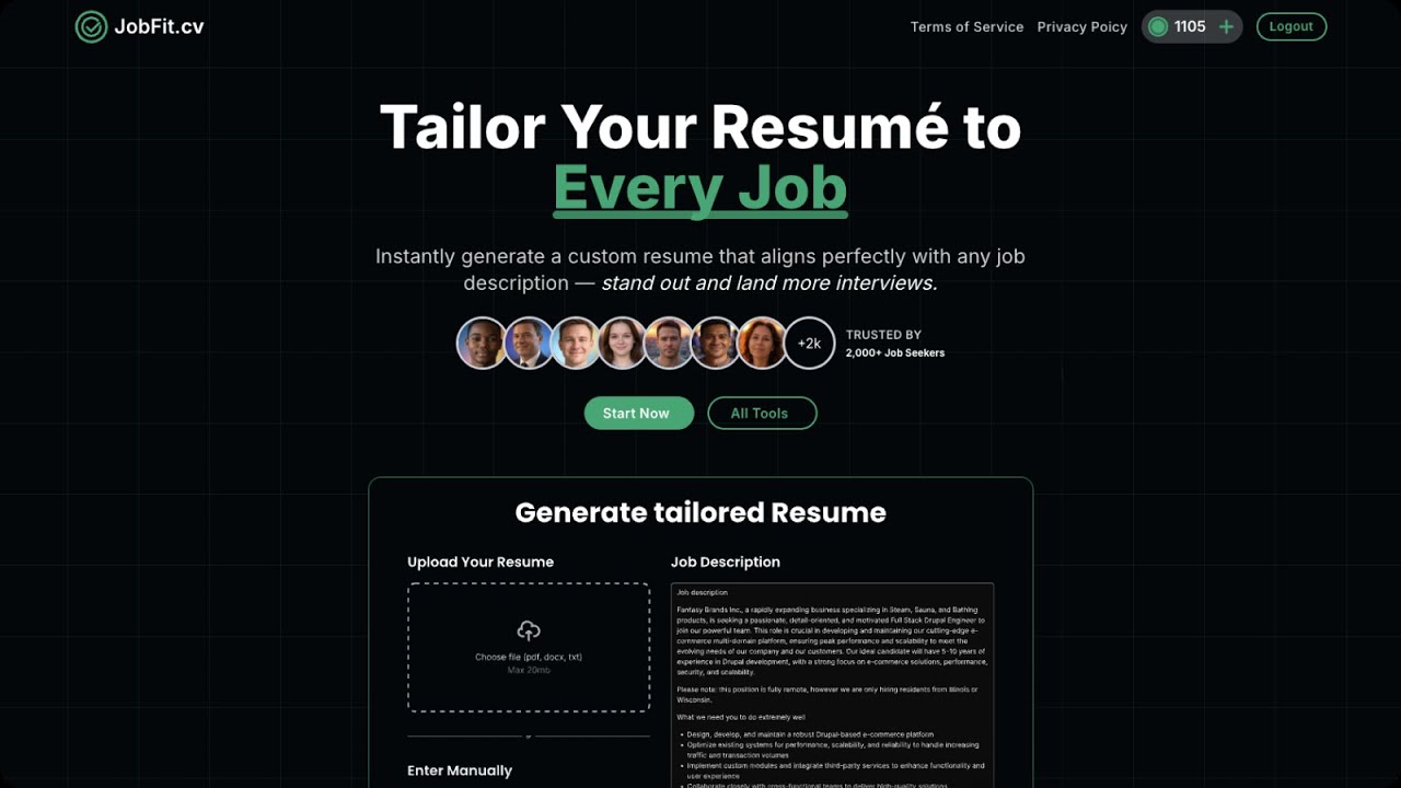 JobFit CV demo video