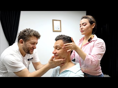 They did everythyng to please me | ASMR Barber massage by Murat and his Assistant