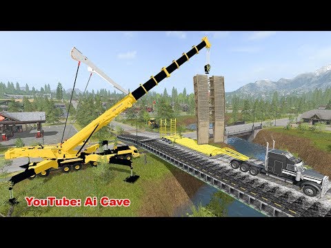 How to Build a Bridge in "Farming Simulator 2017" with mods.