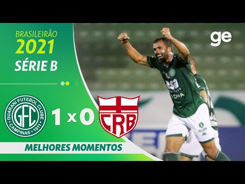 Gols e lances de Guarani x CRB