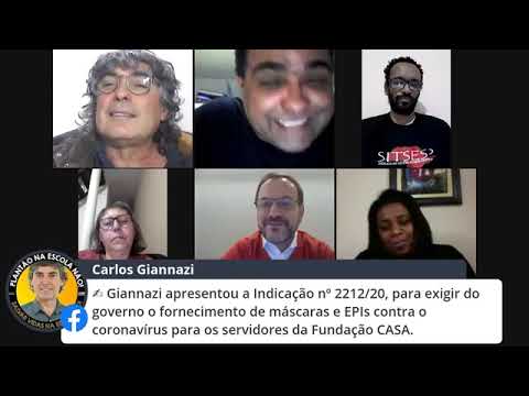 Os servidores da Fundação Casa durante a crise do coronavírus.