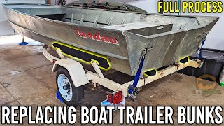 BOAT TRAILER BUNKS CARPET REPLACEMENT | TIPS & TRICKS | Without Removing Boat
