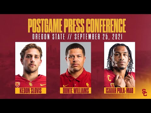 Football: USC vs. Oregon State Postgame Press Conference