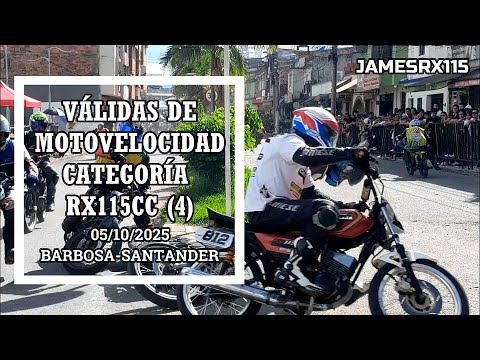 V4 Válidas Motovelocidad RX115 Carreras Barbosa-Santander-Colombia 05-10-2025 (Accidente)