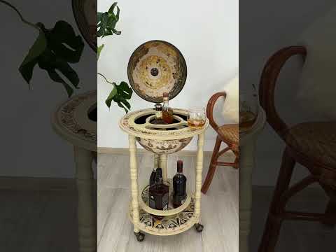 Глобус бар підлоговий Карта світу слонова кістка сфера 33 см Гранд Презент 33001W - фото 1 - id-p451967303