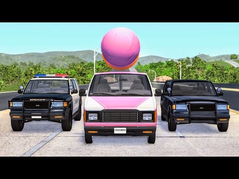 Crazy Police Chases #1 - BeamNG Drive Crashes