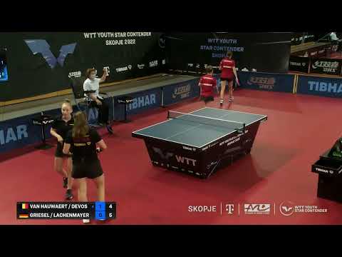 Griesel/Lachenmayer (GER) vs Devos/Hauwaert (BEL) | U19 R16 | 2022 WTT Youth Star Contender Skopje