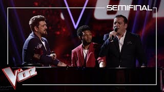 Antonio Orozco, Marcelino Damion y Javi Moya cantan &#39;Mi héroe&#39; | Semifinal | La Voz Antena 3 2019