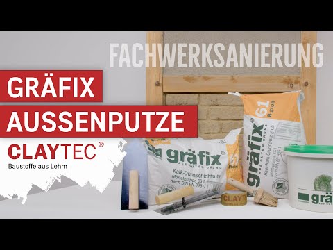 ⁠CLAYTEC Anwendungsvideo Fachwerksanierung: Gräfix Außenputze