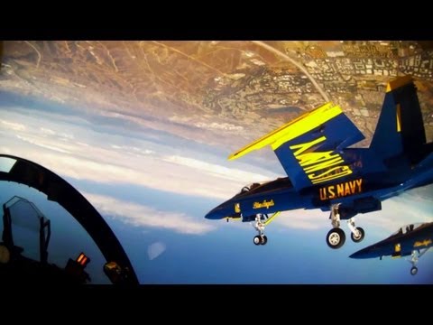 Cockpit View: Blue Angels Diamond Dirty Loop Maneuver