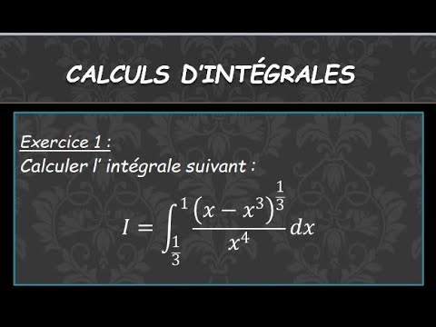 Calculs d'intégrales: exercice-1