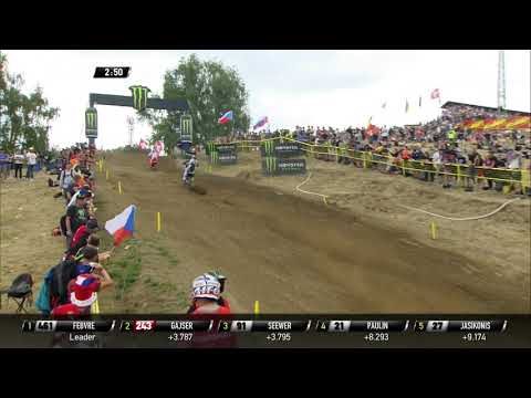 Tim Gajser passes Jeremy Seewer - MXGP Race 1 - MXGP of Czech Republic 2019
