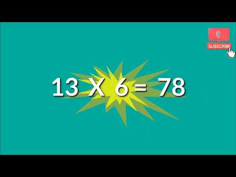 13-x1=13 Multiplication,Table of Thirteen Tables Song Multiplication Time of tables - MathsTables