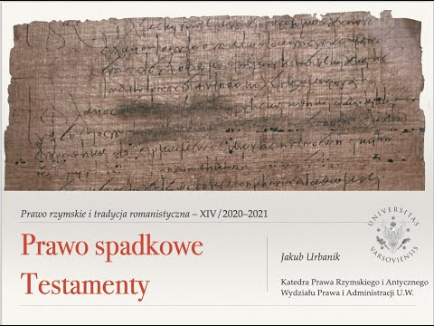 Wykład XIV.2 2020: prawo spadkowe – testamenty w szczególności