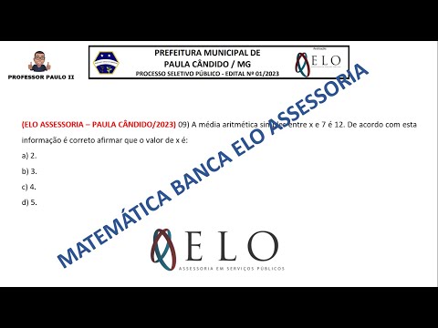 Questão N09 Concurso Paula Cândido MG 2023 Banca Elo Assessoria