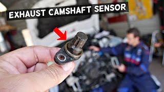 BMW EXHAUST CAMSHAFT POSITION SENSOR REPLACEMENT LOCATION N51 N52 N53 N54 N55 E90 E60 X3 X5 E83 E70