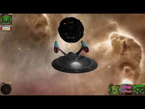Star Trek Bridge Commander Battle Sovereign Class Ambushed by 2 Borg Spheres