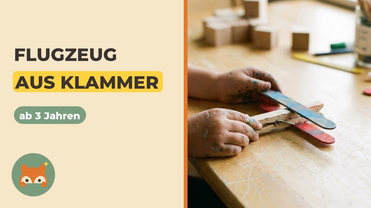  Wäscheklammer Flugzeug