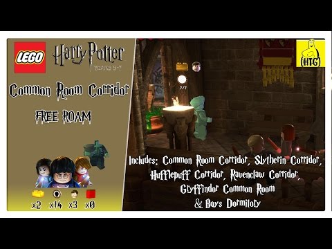 Lego Harry Potter 5-7: Common Room Corridor (All Dorm Rooms) FREE ROAM (All Collectibles) - HTG