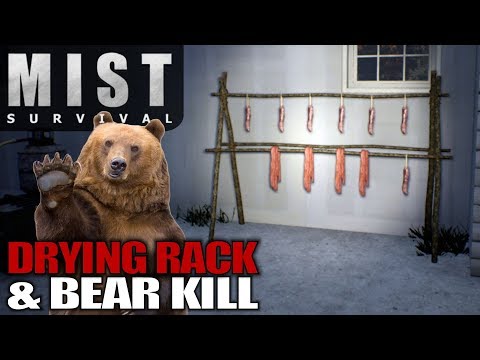 DRYING RACK & BEAR KILL | Mist Survival | Let's Play Gameplay | S01E10