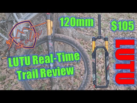 💲105 LUTU Air fork 120mm real-time trail review // Budget air fork suspension // Mongoose Blackcomb