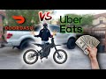 Uber Eats VS DoorDash On E Ride Pro Surron E Bike POV 30PER HOUR FAST EASY MONEY
