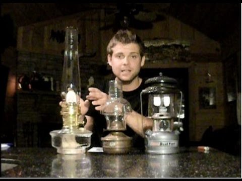 Pressure Gas Coleman vs  Oil Lamp vs Aladdin Oil Lamp