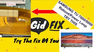 Fix Samsung TV Boot-loop, Power Cycle, Rebooting Issues. TU7000/8000 Series. UN58TU7000F Tape Fix.