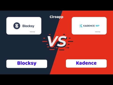 Blocksy vs Kadence - Which One is Better? #ciroapp
