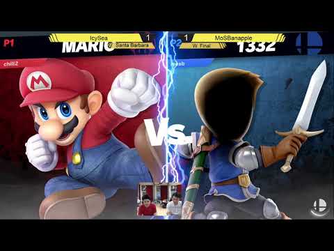 2019 UCSB Spring Arcadian IcySea (Mario/Snake) vs MoSBanapple (Mii) -Winners Finals- Smash Ultimate
