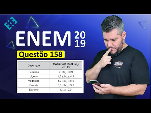 ✅ QUESTÃO 158 ENEM 2019 (Caderno Amarelo) 👉🏻 Charles Richter e Beno Gutenberg desenvolveram