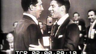 Dean Martin Jerry Lewis on Bob Hope Bing Crosby US Olympic team telethon 22 June 1952
