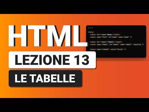 HTML5 Tutorial Italian 13 - Tables in HTML