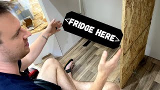 VAN BUILD | Building a slide-out drawer for our new fridge | Sprinter van conversion