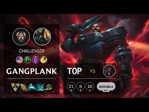 Gangplank Top vs Lucian - NA Challenger Patch 10.7