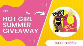 Hot Girl Summer Giveaway.  Embossing Cake topper. Foiling with Silhouette Cameo. Foiling quill