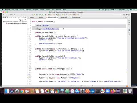 Java Constructors Part 2 Constructor Overloading Custom Arguments Primitive Wrapper Types